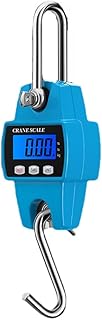 Báscula de equipaje Mini grúa portátil LCD Digital Gancho electrónico Báscula colgante Balanza de pesaje de bucle Báscula de anzuelo de pesca postal de viaje digital (Color: Azul, Tamaño: 30