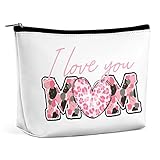 Photo Gallery borsa per trucco portatile per le donne, borsa da viaggio carina per trucchi, regali per la mamma dalla figlia, i love you mom, 17.3x15x 5.9cm, organizer per borse Photo Gallery borsa per trucco portatile per le donne, borsa da viaggio carina per trucchi, regali per la mamma dalla figlia, i love you mom, 17.3x15x 5.9cm, organizer per borse