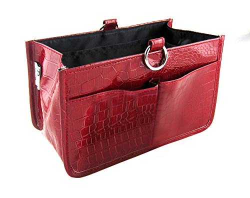 Periea® - Organizador De Bolso De Mano, Forro, Inserto, 15 Bolsillos - 'Claire' - 2 Rojo