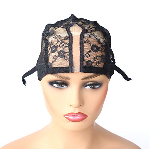 Btwtry U Part Wig Cap For Making Wigs With Adjustable Strap Medium Size Black Dome Mesh Weaving Wig Cap For Women And Girls Diy Wigs (1 Pc, Black) #TOP1