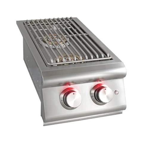 Heavy-Duty Stainless Steel Outdoor | Blaze Double Side Burner Propane LP Grill Barbeque | LED Lights Thermometer | Best Of Backyard For Grilling Masters | BLZ-SB2LTE-LP Cover