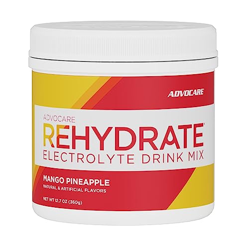 Image of AdvoCare Rehydrate - Electrolyte Drink Mix - Includes Magnesium, Sodium, Potassium & Calcium - Antioxidant & Amino Acid Fortified - Supports Hydration & Recovery - Mango Pineapple, 12.7 oz