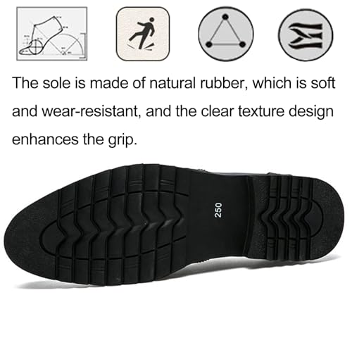 Men's Patent Leather Lace Up Dress Oxford Shoes Fashion Splicing Comfort Non Slip Soft Business Shoe Casual Work Outdoor Brogue Oxfords4