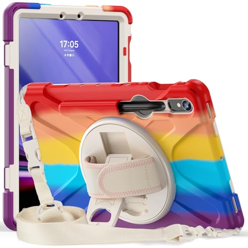 Coque Galaxy Tab S9 FE antichoc SM-X510 housse de protection robuste rouge 11 pouces