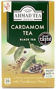Ahmad Tea Cardamom Black Tea – 20 Teabags (Sachets)