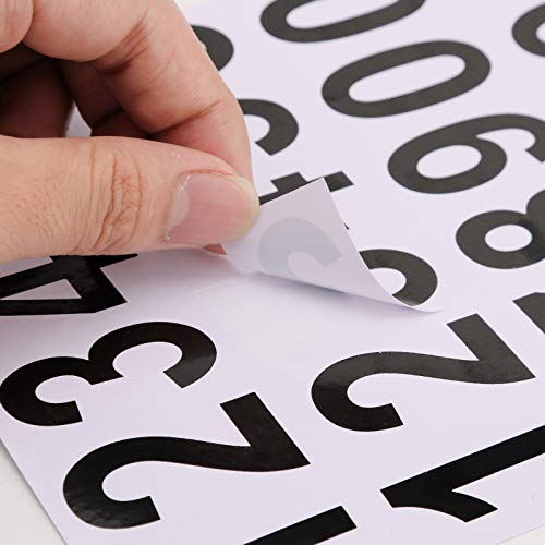 Luter 10 Sheets Mailbox Numbers Stickers Waterproof Self Adhesive Vinyl Numbers Stickers Decals For Mailbox Signs, Residence, Window, Door, Address Number, Indoor Or Outdoor (2 Inch, Black On White) #TOP3