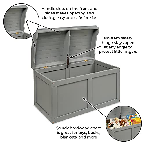 Hardwood Safety Hinge Barrel Top Toy Storage Chest #TOP6