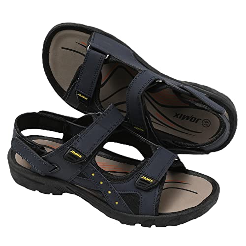 JOMIX Sommer Athletische Sandalen Herren Klettverschluss Anti-Rutsch Wandersandalen Outdoor Strand Reisen Trekking Wander (M09 Blau, 44 EU)