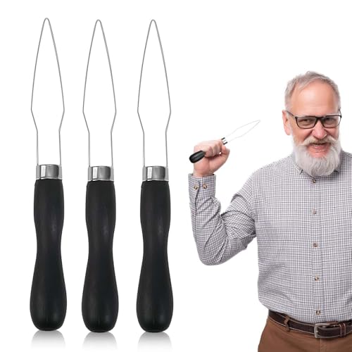 3PCS Easy One-Handed Button Hook for Seniors - Comfort Grip Button Assist Tool - Dressing Aid for Shirts, Pants, Dresses, Coats and Arthritis Hands