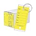 Donkey Key Tags, Laminated Self-Protecting (250 Tags Per Box with Metal Rings) (Yellow)
