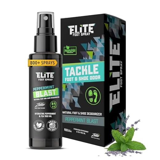 Elite Sportz Shoe Deodorizer - 4 oz Foot Spray and Shoe Odor Eliminator - No More Smelly Shoes or Stinky Feet with our Peppermint Shoe Freshener - Small Gift for Men & Women
