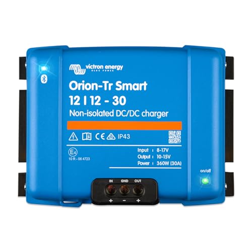 Victron Energy Orion-Tr Smart DC-DC Ladebooster (Bluetooth) - 12/12V 30 Amp 360-Watt - Batterie Ladegerät für Doppelbatteriesysteme - Nicht Isoliert