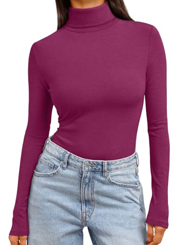 Image of Trendy Queen Women's Turtleneck Long Sleeve Shirts Basic Underwear Tops Winter Clothes 2026