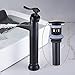 Senlesen Waterfall Spout Oil Rubbed Bronze Single Handle Bathroom Sink Vessel Faucet Basin Mixer Tap, ORB Lavatory Faucets Tall Body