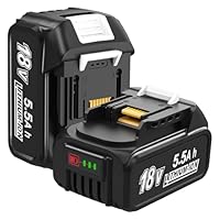 2Stück 5.5Ah Ersatzakku Kompatibel mit Makita 18V Akku BL1850 BL1860B BL1855 BL1840 BL1830 mit LED Indikator