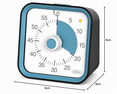 Miniatura 7 de Infpokid Temporizador Visual Con Función De Pausa Para Niños Y Adultos, Cuenta Regresiva De 60 Minutos Temporizador De Productividad, Gestión Del Tiempo Para Estudios, Clases, Cocina Negro