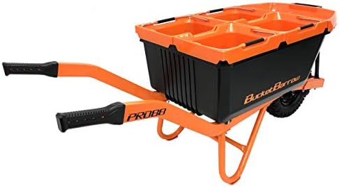 BucketBarrow PRO88 Wheelbarrow Kit With Bucket System 88 Litre Heavy Duty Contractors Barrow Tough Tyre 180KG