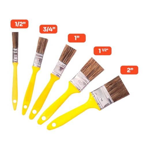 Kit Trincha P/Pintura, Pincéis Compel, 5 Peças