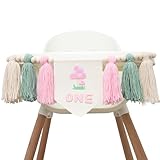 Mushroom Themed Birthday Party Tassels Banners - Handmade Mushroom 1st Birthday Banners，Mushroom 1st Birthday Highchair Decoration，Toadstool One Birthday Party Banners