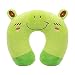 Yicare Coussin de Voyage Enfant en PP Coton Oreiller de Voyage Peluche Tête/Cou Support Parfait Avion Voiture TGV Domicile - Grenouille Verte