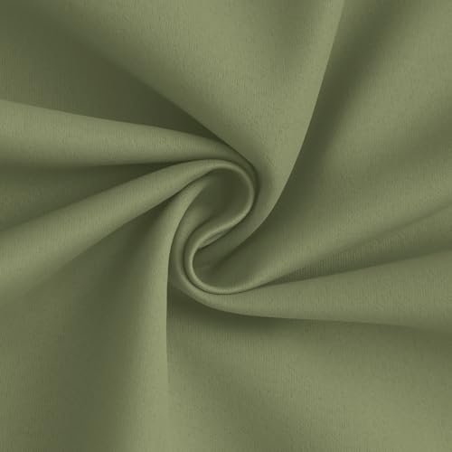 Image of Yakamok Sage Blackout Curtains 84 Inches Long for Bedroom 40 inch Wide 2 Panel | Blackout Curtain Panels for Bedroom, 2 Thick Layers Grommet Top Thermal Insulated Drapes with White Back for Living Room
