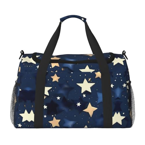 Sac de sport noir et bleu marine imprimé galaxie pour adulte One Size