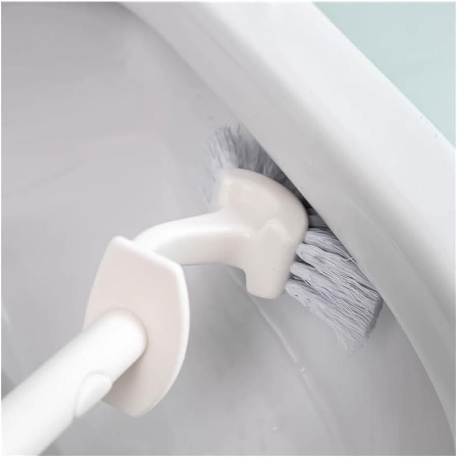 Toilet Brush, Fan-Shaped Bristle Toilet Brush Set with Removable Base - Floor Mount,Toilet Brush and Holder Set