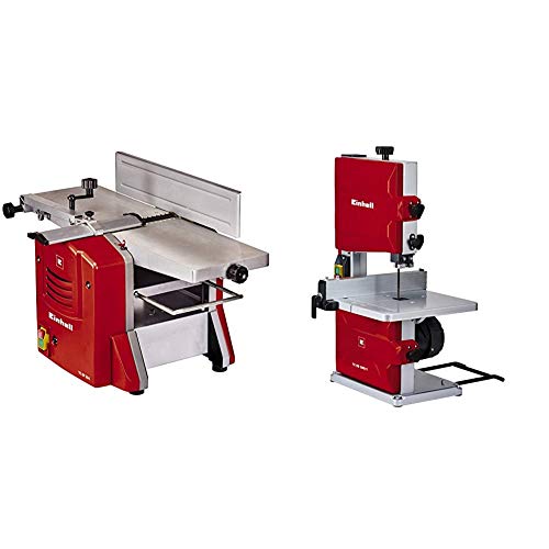 Einhell 4419955 TC-SP 204 Pialla a Spessore Stazionario Rosso/Argento &4308018 TC-SB 200/1 Sega a Nastro, 1400 giri/min, 250 W