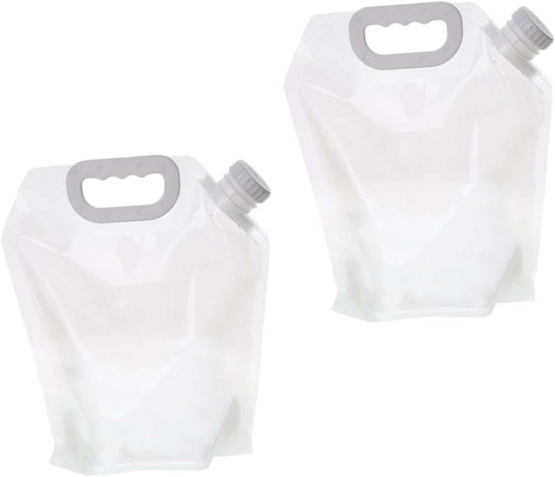 Hemoton 1set Portable Outdoor Water Bag Foldable Water Pouch for Camping Hiking and Picnic Lightweight Storage Tank 2pcs