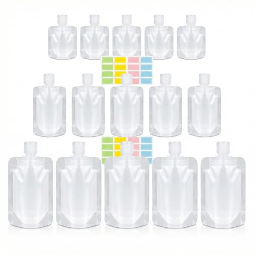 RAINFLOW 17 Pack Travel Pouches for Toiletries - TSA Compliant Leak Proof