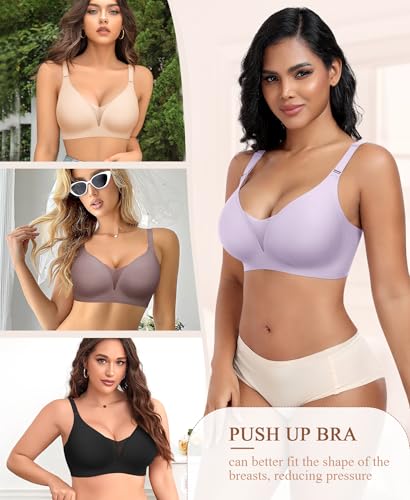 Wireless Lace V-Neck Bra for Women - Plus Size S-3XL - Image 6