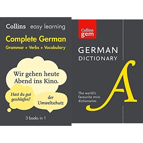 Collins German Study Pack: GEM Dictionary and Easy Learning Grammar, Verbs & Vocabulary