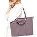 Laptop Bag for Women,15.6 Inch Laptop Shoulder Bags Chic Dual Metal Top-Handle Work Tote Handbags Briefcase with Padded Tablet Compartment for Business College Travel