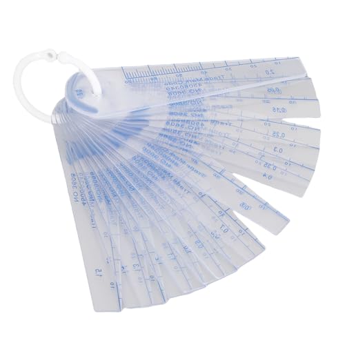 YWBL-WH Plastic Feeler Gage Metric 20 Leaf 20 in 1 Crevice Measurement Tool Automobiles Electronics Industry