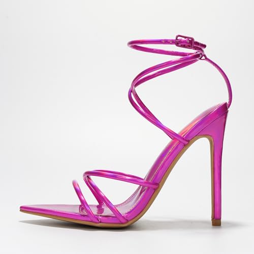 Cape Robbin Nabil Sexy Strappy Stiletto Heels - Pointy Open Toe Womens Heels - Elegant Strappy High Heeled Sandals for Women3