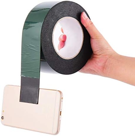 10 m (50 mm) Foam Tape Double Sided Sponge Tape Waterproof Mounting Adhesive Tape Roll Automotive Grade Number Plates Cars Trims, Black