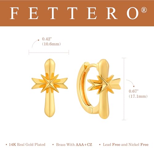 FETTERO Hoop Earrings for Women, 14K Gold Plated Lightweight Huggie Leaf Snake Bar Gold Hoops, Hypoallergenic Gold Earrings for Women Ear Piercing Jewelry