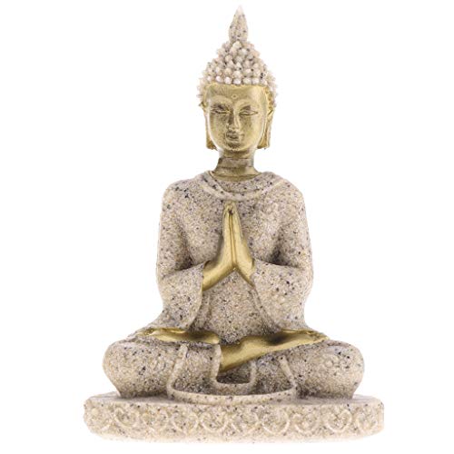 Ganesh Bouddha figurine sculptée main statue grès