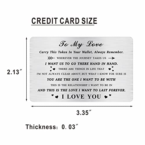 Image of TGCNQ Romantic Gifts for Her for Valentines Christmas Mother's Day, Wallet Card for Her Girlfriend
