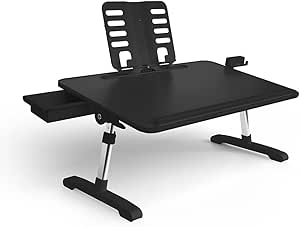 Limitless TotalDesk Portable Workstation and Lap Desk with Adjustable Height & Tilt (Black)