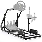 Dardoo Racing Simulator Cockpit Fits for Logitech G923 G920 G29 G PRO Thrustmaster T300RS GT T248 PS Stable Adjustable Steering Gaming Cockpit Wheel, Pedal, Handbrake and Seat Not Included