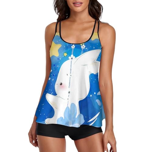 Maillot de bain tankini femme Lapin Étoilé avec shorty de plage
