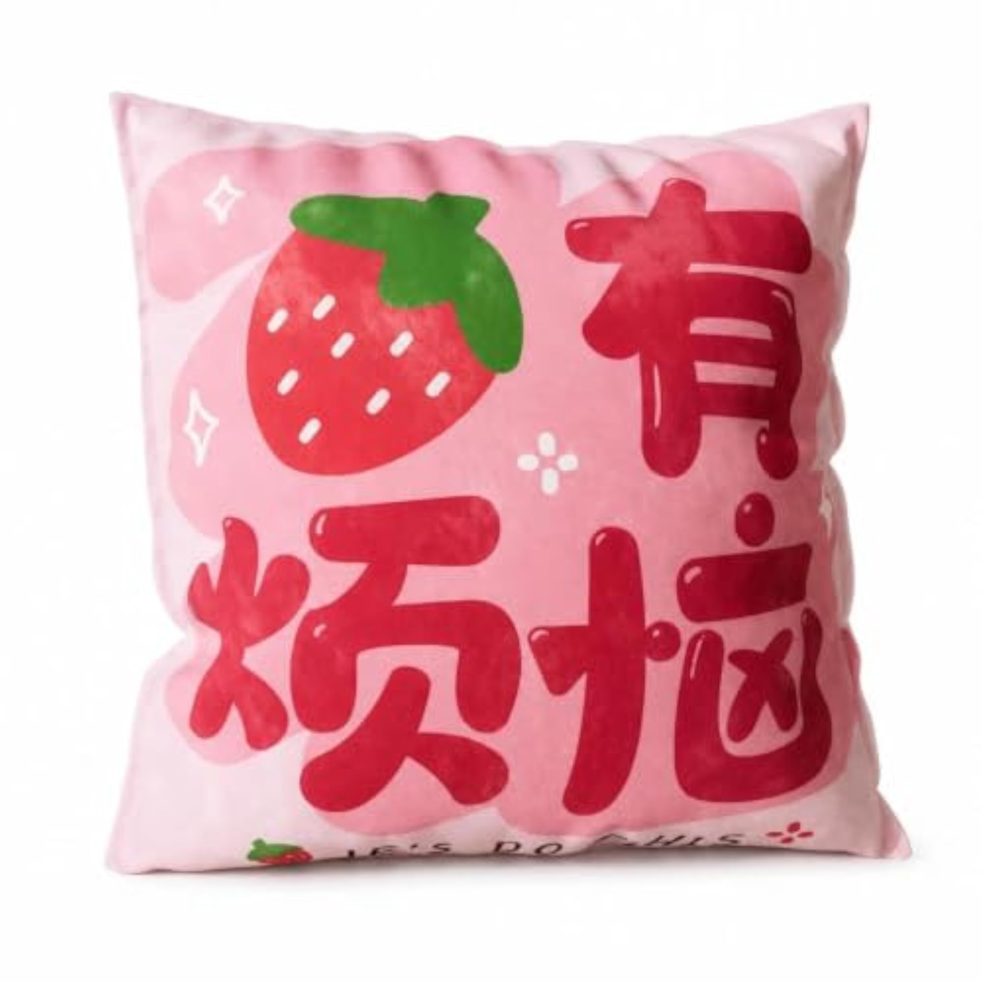 Double-Sided Decorative Throw Pillow Cover, Fun Text Design