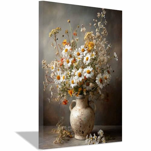 Tableau fleurs sauvages violettes impression sur toile premium encadrée 40x60