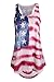 DREAGAL Women's Patriotic USA Flag Stripes And Stars Tank Top Style 8 Medium