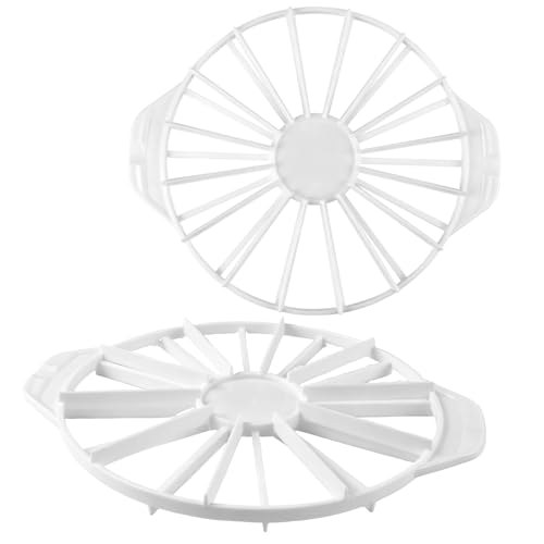 Set de 2 Diviseurs de Gâteau, Découpe Rapide et Égale en 10/12/14/16 Parts avec Couteau Rond, Coupes Précises et Régulières pour Gâteaux, Pains, Tartes...
