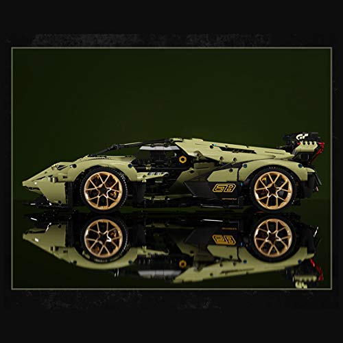 HYZH Technik Bausteine Auto Bausatz, 2527 Klemmbausteine 1:8 Technik Sportwagen Konstruktionsspielzeug Kompatibel mit… – Bild 4