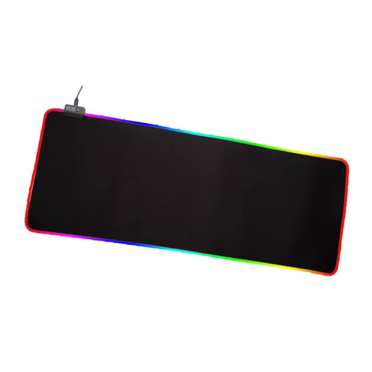Tappetino Rgb Gaming 90x40 Cm Nero in Gomma e Stoffa