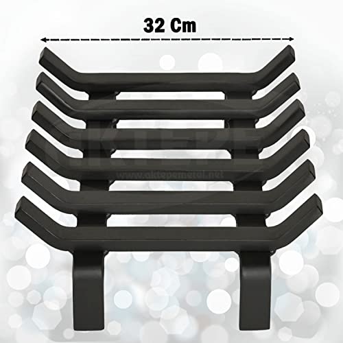 AKTEPE GROUP 36 cm x 32 cm 6 Çubuklu Ekstra Şömine Izgarası Dar Gözlü Izgara
