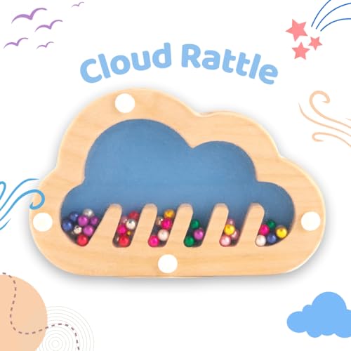 Image of Cots and Cuddles 1pc Wooden Animal Rattle Toy for Babies & Toddlers | Safe & Engaging Sensory Play Toy (Koala)